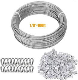 TooTaci 1/8 Wire Rope Kit